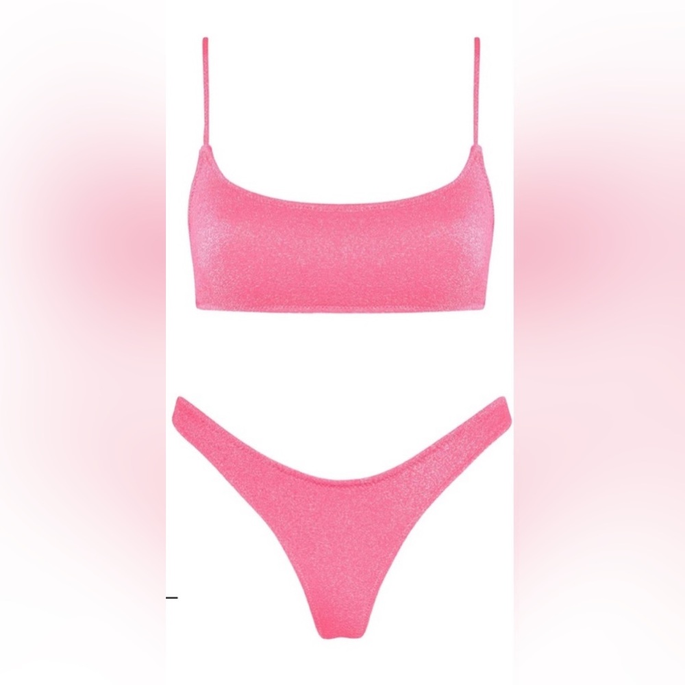 RARE Hot pink TRIANGL bikini size small